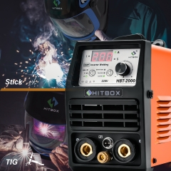 HITBOX Tig Welder New 110V 220V Stainless Steel Welding Machine Digital Display Control 2T 4T Tig Arc Functional Tig New Design