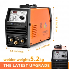 HITBOX Tig Welder Arc Tig Pulse TIG Dual 110V 220V Voltage 3 in 1 TIG200P Argon Welding Machine Inverter Welder